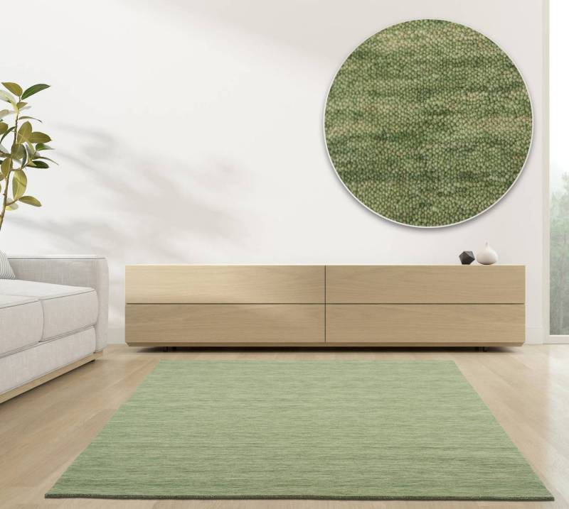 RUG N' ROLL Wollteppich Luxus Designerteppich, moderner uni Teppich aus reiner Schurwolle, Rechteckig von RUG N' ROLL