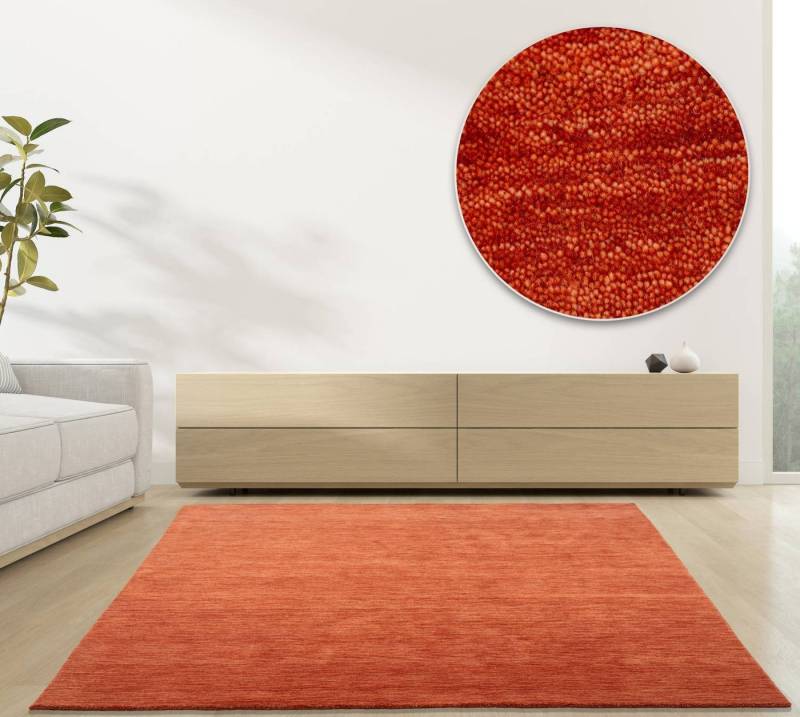 RUG N' ROLL Wollteppich Luxus Designerteppich, moderner uni Teppich aus reiner Schurwolle, Rechteckig von RUG N' ROLL
