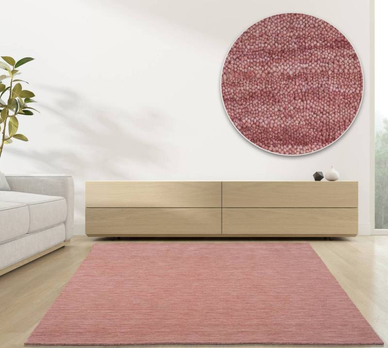 RUG N' ROLL Wollteppich Luxus Designerteppich, moderner uni Teppich aus reiner Schurwolle, Rechteckig von RUG N' ROLL