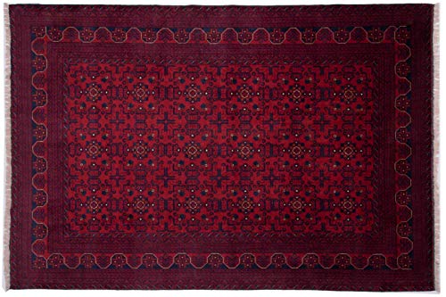 RUG PRINCE Afghan Khal Mohammadi Fein Teppich Handgeknüpft 200x290 Rot von RUG PRINCE