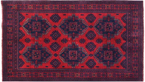 RUG PRINCE Afghan Khal Mohammadi Teppich 140x200 Handgeknüpft Braun Geometrisch e von RUG PRINCE