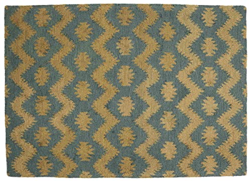 RUG PRINCE Handgefertigter Wollteppich 160x230 Gold Durchgemustert Handarbeit Handtuft 409 von RUG PRINCE