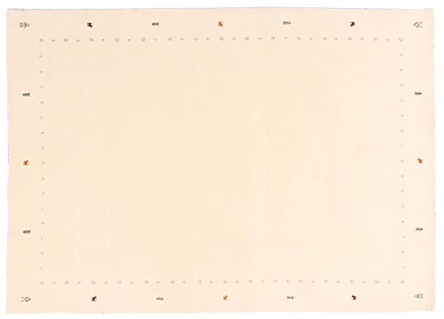 RUG PRINCE Wollteppich Gabbeh Muti 200x300 Handgewebt Weiß Einfarbig Handarbeit Zimmer von RUG PRINCE
