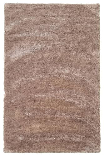 Rug Studios Teppich Shaggy Elegance | Handgearbeitet | Farbe: Braun; Größe: 80 x 150 cm | strapazierfähig und leicht zu reinigen | Wohnzimmer | Schlafzimmer von Rug Studios