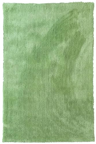 Rug Studios Teppich Shaggy Elegance | Handgearbeitet | Farbe: Grün; Größe: 160 x 230 cm | strapazierfähig und leicht zu reinigen | Wohnzimmer | Schlafzimmer von Rug Studios