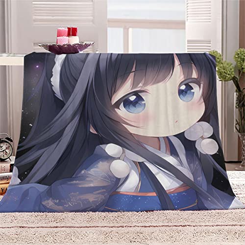 RUGINA Anime Kuscheldecken 130x150 cm Decke Kawaii-Mädchen 3D-Digitaldruck Weich Flanelldecke für Kinder Erwachsene Sofaüberwurf Decke von RUGINA