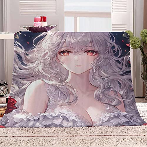 RUGINA Anime Kuscheldecken 180x220 cm Decke Manga-Mädchen 3D-Digitaldruck Weich Flanelldecke für Kinder Erwachsene Sofaüberwurf Decke von RUGINA