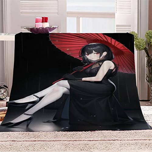 RUGINA Anime Kuscheldecken 180x220 cm Decke Manga-Mädchen 3D-Digitaldruck Weich Flanelldecke für Kinder Erwachsene Sofaüberwurf Decke von RUGINA