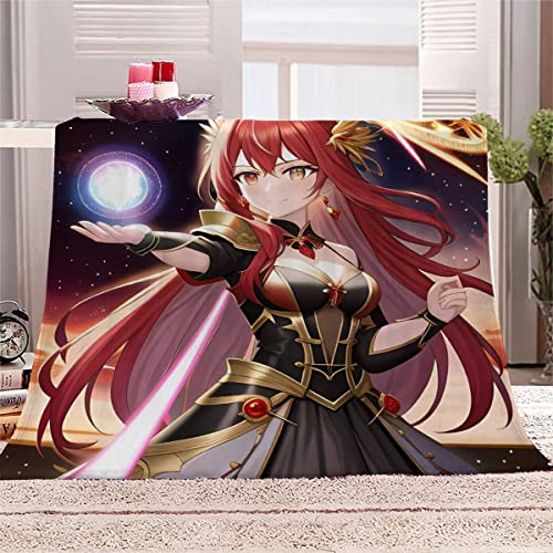 RUGINA Anime Kuscheldecken 180x220 cm Decke Manga-Mädchen 3D-Digitaldruck Weich Flanelldecke für Kinder Erwachsene Sofaüberwurf Decke von RUGINA