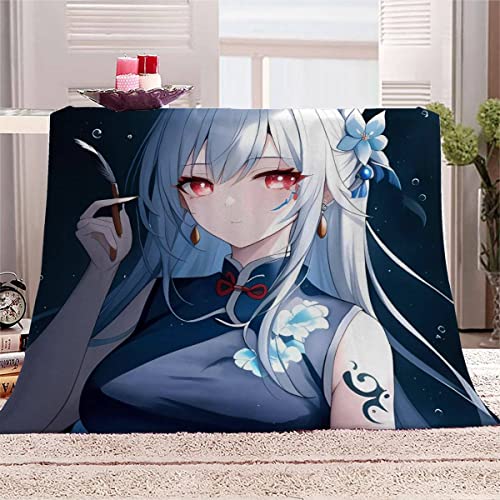 RUGINA Anime Kuscheldecken 180x220 cm Decke Manga-Mädchen 3D-Digitaldruck Weich Flanelldecke für Kinder Erwachsene Sofaüberwurf Decke von RUGINA