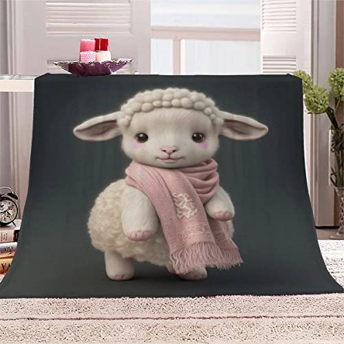 RUGINA Die Schafe Kuscheldecken 130x150 cm Decke Süße Tiere 3D-Digitaldruck Weich Flanelldecke für Kinder Erwachsene Sofaüberwurf Decke von RUGINA