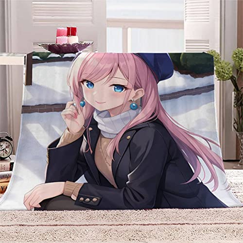 RUGINA Flauschige Wohndecke Anime Blanket 150x200 cm Super Weiche Flanell Decke für Couch, Kawaii-Mädchen Kuscheldecke Camping von RUGINA