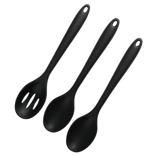 Silikon Kochlöffel Set - 3 Hitzebeständige Antihaft Löffel, 1 Silikonsieb, 2 Rührlöffel - Küchenlöffel Und Spatel Küchenhelfer von RUGLAMZHIP