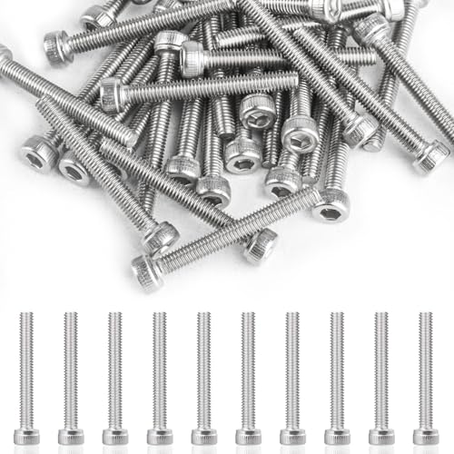 50 Stück M3 Schrauben Set, m3 x 25mm Zylinderschrauben mit Innensechskant Schrauben Set, DIN 912 A2 V2A Edelstahl Zylinderkopfschrauben, Gewindeschrauben Set, Innensechskantschrauben Sortiment 50 Stück M3 Schrauben Set, m3 x 25mm Zylinderschrauben mit Innensechskant Schrauben Set, DIN 912 A2 V2A Edelstahl Zylinderkopfschrauben, Gewindeschrauben Set, Innensechskantschrauben Sortiment von RUGLAMZHIP