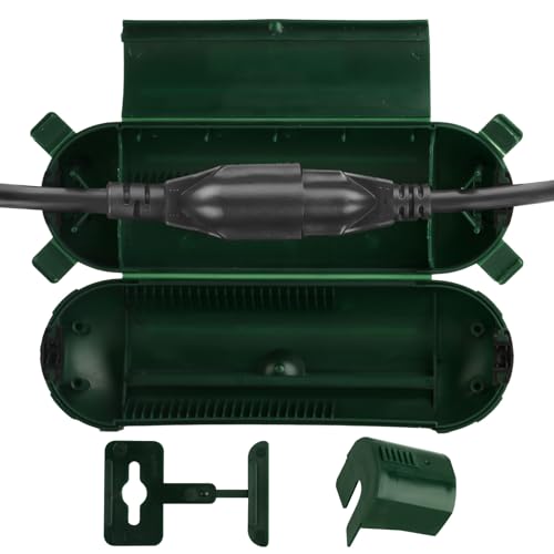 IP44 wasserdichte Kabelbox Outdoor, Schutzbox Sicherheitsbox Außenbereich Kabelbox wasserdicht, große Steckerschutz Aussen Wasserdicht Safe Box für Elektrowerkzeug Verlängerungskabel Außen/Grün von RUGLAMZHIP