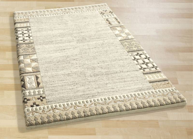 Handgearbeitete Teppiche, Brücken und Bettumrandung, Größe 103 (Brücke, 60x 90 cm), Qualität Klassik, Natur-Grau von RUGMARK