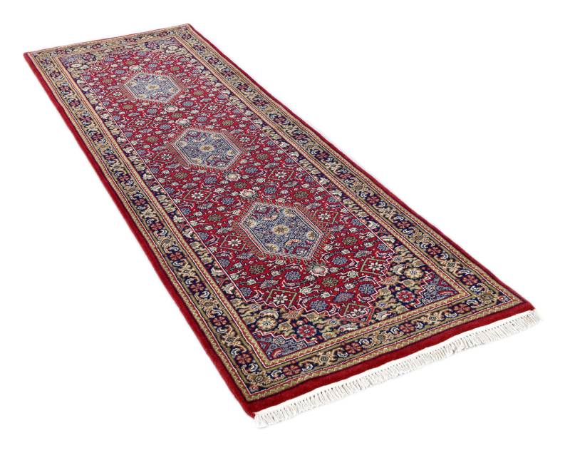 Handgeknüpfte Brücken, Teppiche und Galerien aus 100% Schurwolle, Qualität Spezial, Größe 166 (Galerie, 80x200 cm), Rot von RUGMARK