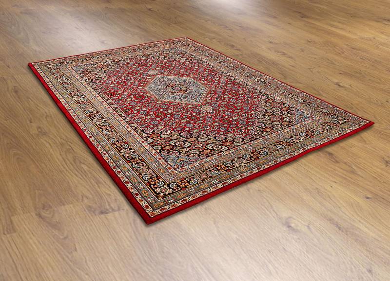 Handgetuftete Brücken und Teppiche aus 100% Schurwolle, Qualität Klassik, Größe 113 (Brücke, 70x140 cm), Rot von RUGMARK