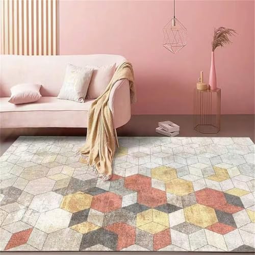 RUGMRZ Anti Rutsch Bettvorleger Teppich grau gelb 180x270cm, Weich Groß Moderne geometrische Muster Werden im Wohnzimmer für Teenager verwendet RUGMRZ Anti Rutsch Bettvorleger Teppich grau gelb 180x270cm, Weich Groß Moderne geometrische Muster Werden im Wohnzimmer für Teenager verwendet von RUGMRZ