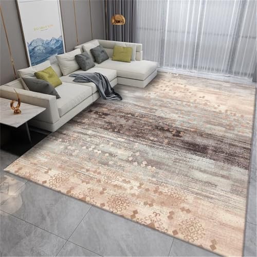 RUGMRZ Anti Rutsch Wohnzimmerteppich Braun 180x270cm, Grüner Groß Abstrakte Muster Werden im Flur des Wohnzimmers verwendet RUGMRZ Anti Rutsch Wohnzimmerteppich Braun 180x270cm, Grüner Groß Abstrakte Muster Werden im Flur des Wohnzimmers verwendet von RUGMRZ