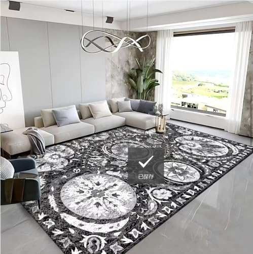 RUGMRZ Antirutsch Esstisch Teppich 100x200cm,Grau,Abstrakte Kunst für Terassenaussen,Bettumrandung,Kinderzimmer Junge RUGMRZ Antirutsch Esstisch Teppich 100x200cm,Grau,Abstrakte Kunst für Terassenaussen,Bettumrandung,Kinderzimmer Junge von RUGMRZ