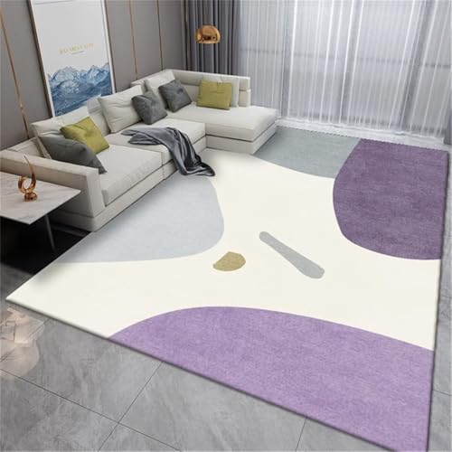 RUGMRZ Antirutsch Teppich Flach Lila 160x230cm, Zuschneidbar Modernes minimalistisches Design für Wohnzimmer Mädchenzimmer RUGMRZ Antirutsch Teppich Flach Lila 160x230cm, Zuschneidbar Modernes minimalistisches Design für Wohnzimmer Mädchenzimmer von RUGMRZ