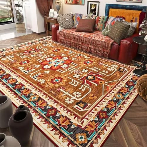 RUGMRZ Antirutsch Teppich Schlafzimmer Couleur 70x140CM, Matten Flore rétro for Kinderzimmer Mädchen Schreibtischstuhl Wohnaccessoires RUGMRZ Antirutsch Teppich Schlafzimmer Couleur 70x140CM, Matten Flore rétro for Kinderzimmer Mädchen Schreibtischstuhl Wohnaccessoires von RUGMRZ