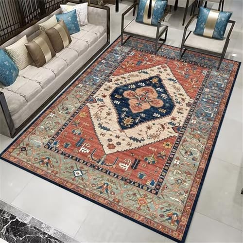RUGMRZ Antirutsch TeppichAuslegware Teppichboden teppichmatte 180x250CM Schallisolierung Kinder Teppich orangeBlauer Retro-Blumen-Teppich. Kleiner flauschig RUGMRZ Antirutsch TeppichAuslegware Teppichboden teppichmatte 180x250CM Schallisolierung Kinder Teppich orangeBlauer Retro-Blumen-Teppich. Kleiner flauschig von RUGMRZ
