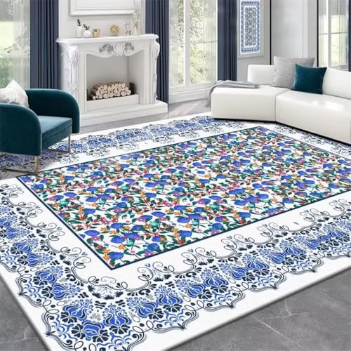 RUGMRZ Antirutsch TeppichTeppich Rechteckig Schlafzimmer Nachttisch Teppich 180x250CM Für BlauGrauer Landhaus-Blumenteppich Rugs for Living Room RUGMRZ Antirutsch TeppichTeppich Rechteckig Schlafzimmer Nachttisch Teppich 180x250CM Für BlauGrauer Landhaus-Blumenteppich Rugs for Living Room von RUGMRZ