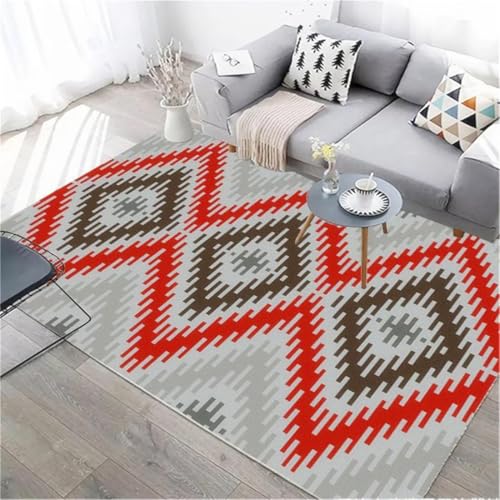 RUGMRZ Antirutschmatte Teppich Geometrische Wohnzimmer Sofa Dekoration Grau Kinderzimmer Mädchen Rot Fell Teppiche Für Schlafzimmer Teppischsclafzimmer 100X160CM RUGMRZ Antirutschmatte Teppich Geometrische Wohnzimmer Sofa Dekoration Grau Kinderzimmer Mädchen Rot Fell Teppiche Für Schlafzimmer Teppischsclafzimmer 100X160CM von RUGMRZ