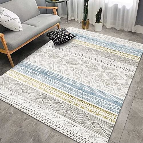 RUGMRZ Area Rug Gemütliche Deko Wohnzimmer Kamin Teppich Graublau Bedruckte rutsch Feste Matte für Erwachsene Schlafzimmer Teppich Boden Ornamente Für Möbel 200 x 300 cm von RUGMRZ