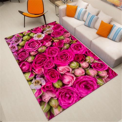 RUGMRZ Auto Teppiche 140X200Cm Deko Modern Rot Teppich Bettumrandung Moderner Mädchenzimmer Dekorationwohnzimmer Mädchen Schlafzimmer Warmes Blumenmuster RUGMRZ Auto Teppiche 140X200Cm Deko Modern Rot Teppich Bettumrandung Moderner Mädchenzimmer Dekorationwohnzimmer Mädchen Schlafzimmer Warmes Blumenmuster von RUGMRZ