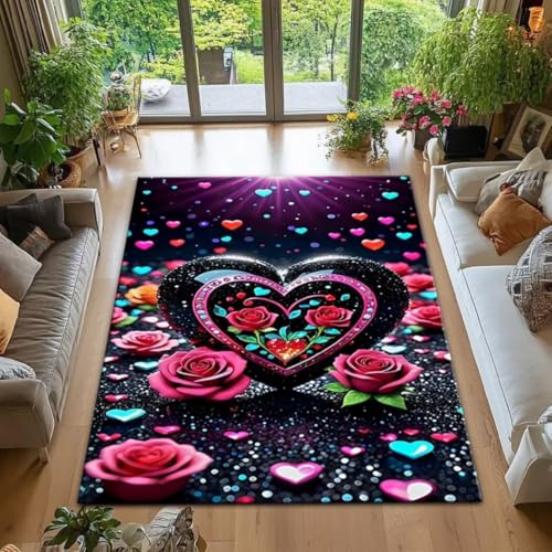 RUGMRZ Auto Teppiche rutschfeste Verschmutzungsbeständige Wasserwäschende Herzförmige Blumen Moderne Kinder Teppich Jungs Farbe Wohnzimmer Teppichboden Room Decoration 200X300CM RUGMRZ Auto Teppiche rutschfeste Verschmutzungsbeständige Wasserwäschende Herzförmige Blumen Moderne Kinder Teppich Jungs Farbe Wohnzimmer Teppichboden Room Decoration 200X300CM von RUGMRZ