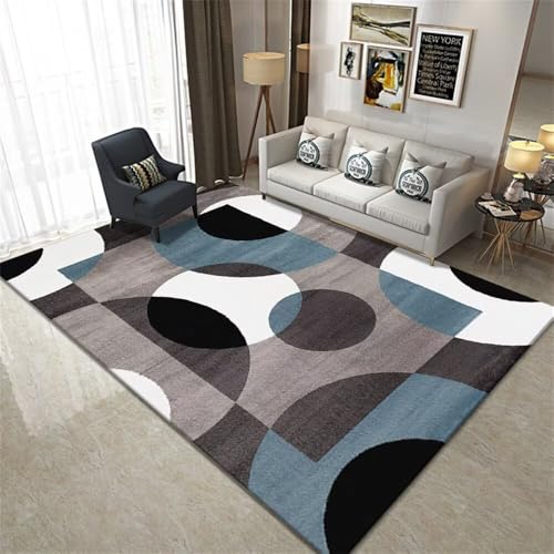 RUGMRZ Baby Teppich Mädchen waschbarer Waschmaschine 200x290CM wc blau Grauer schwarzer geometrischer Spielmatte Günstig RUGMRZ Baby Teppich Mädchen waschbarer Waschmaschine 200x290CM wc blau Grauer schwarzer geometrischer Spielmatte Günstig von RUGMRZ