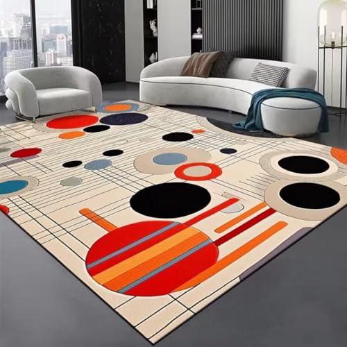 RUGMRZ Baby Zimmer Deko rutschfeste Und Verschmutzung Wasserwäschbare Wohnzimmer Dauerhafte Abstrakte Teppich Kinderzimmer Jungen Mehrfarbige Kleine Teppiche Salon Auslegware 50X80CM von RUGMRZ