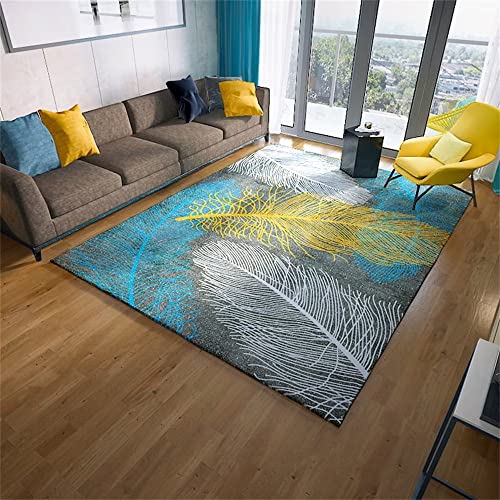RUGMRZ Babyzimmer Teppich Rugs for Bedroom Graues geometrisches Muster Design im modernen Stil Schlafzimmer Teppich rutsch fest Teppich Esstisch 80X150CM von RUGMRZ