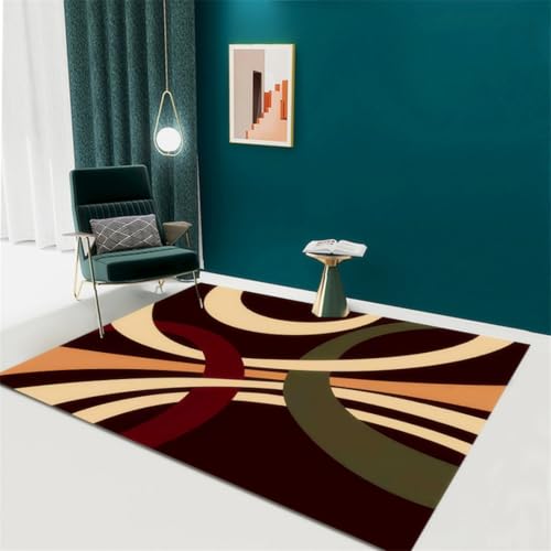 RUGMRZ Badteppich 160X230Cm Bett Teppich Mehrfarbig Teppichläufer rutschfest Für Kinderzimmerdas Spleißen Geometrischer Formen Ist Sicher Und Einfach Zu Pflegen von RUGMRZ