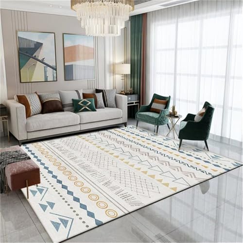 RUGMRZ Badteppich Kleiner Teppich Grau-Blaue geometrische Designlinie Dekoration rutschfest Teppichläufer Waschbar Kinderzimmer Teppiche 70X140cm RUGMRZ Badteppich Kleiner Teppich Grau-Blaue geometrische Designlinie Dekoration rutschfest Teppichläufer Waschbar Kinderzimmer Teppiche 70X140cm von RUGMRZ