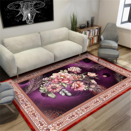 RUGMRZ Balkon Teppich 200X250Cm Bürostuhl Unterlage Rosa Sofa Wohnzimmer Groß Kitchen Teppichwohnzimmer Mädchen Schlafzimmer Warmes Blumenmuster RUGMRZ Balkon Teppich 200X250Cm Bürostuhl Unterlage Rosa Sofa Wohnzimmer Groß Kitchen Teppichwohnzimmer Mädchen Schlafzimmer Warmes Blumenmuster von RUGMRZ