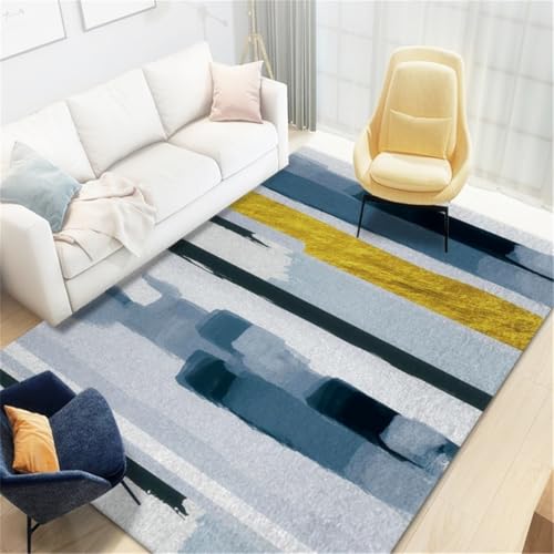 RUGMRZ Balkonteppich Geometrische Form Einfaches Wohnzimmer Wohnzimmerteppich Blau Draußen Teppich Trittschalldämmung 150X150CM RUGMRZ Balkonteppich Geometrische Form Einfaches Wohnzimmer Wohnzimmerteppich Blau Draußen Teppich Trittschalldämmung 150X150CM von RUGMRZ