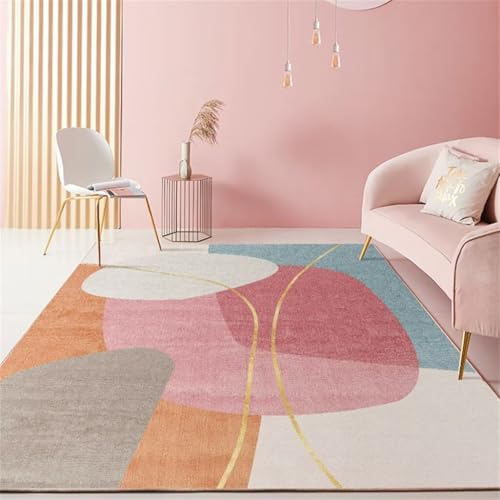 RUGMRZ Balkonteppich Moderner Wohnzimmerteppich Flur Rechteckiger Rosa Teppich Schlafzimmer Schmutzabweisender rutschfest Schlaf Zimmer-Teppich 60X90Cm 1Ft 11.6''X2Ft 11.4'' RUGMRZ Balkonteppich Moderner Wohnzimmerteppich Flur Rechteckiger Rosa Teppich Schlafzimmer Schmutzabweisender rutschfest Schlaf Zimmer-Teppich 60X90Cm 1Ft 11.6''X2Ft 11.4'' von RUGMRZ