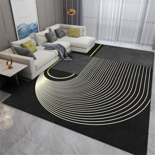 RUGMRZ Bedroom Carpet 50X80Cm Tapiso Teppich 5 Schwarz Leichtes Luxus Wohnzimmer Einfaches Schlafzimmer Bad Waschbar Möbelgleiter RUGMRZ Bedroom Carpet 50X80Cm Tapiso Teppich 5 Schwarz Leichtes Luxus Wohnzimmer Einfaches Schlafzimmer Bad Waschbar Möbelgleiter von RUGMRZ