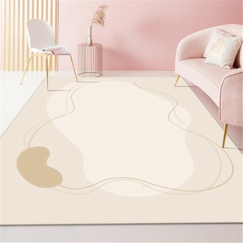 RUGMRZ Bedroom Carpet Abstrakte Kunst rutschfest Waschbar Teppich Kind Mehrfarbig Flur Läufer Wohnzimmer In Waschmaschine 80X80CM von RUGMRZ