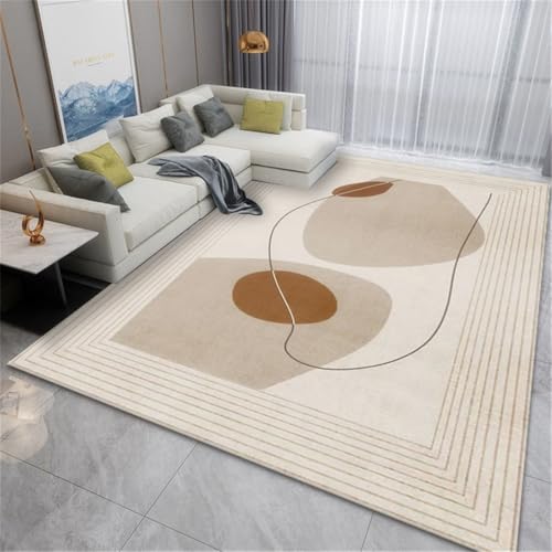 RUGMRZ Bettumrandung Teppich Abstrakte Kunst rutschfest Waschbar Läufer Flur Mehrfarbig Für Den Balkon Kinderzimmer 50X80CM von RUGMRZ