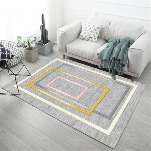 RUGMRZ Büro Teppich Moderne Minimalistische rutschfeste Geometrie Deko Flur Grau Schlafzimmermöbel Zimmer Mädchen 80X80CM RUGMRZ Büro Teppich Moderne Minimalistische rutschfeste Geometrie Deko Flur Grau Schlafzimmermöbel Zimmer Mädchen 80X80CM von RUGMRZ