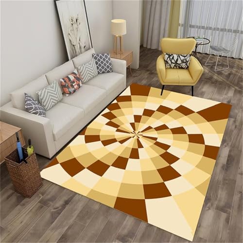 RUGMRZ Carpet Dünner Teppich Minimalistisches Design geometrisches Muster Teppiche Deko Wohnzimmer 100X200CM von RUGMRZ