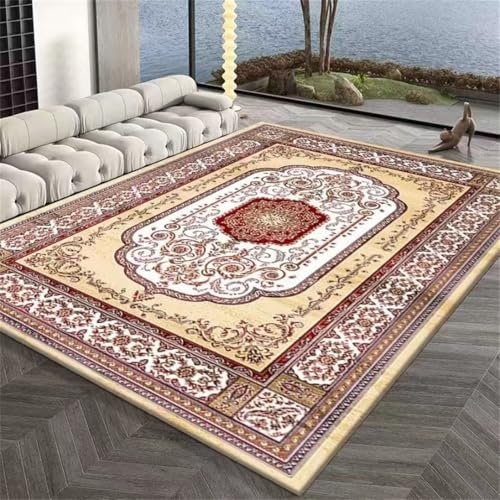 RUGMRZ Carpet Store Teppich 160X200Cm Mädchen Kinderzimmer 1 Rot Wohnzimmer Sofa, Schlafzimmer Nachttisch Anti Rutsch Gelb Abwaschbar Kuschelig von RUGMRZ
