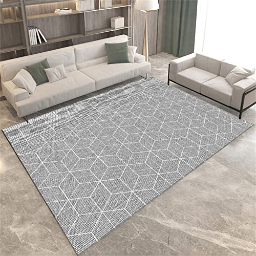 RUGMRZ Carpet Teppiche Groß Für Wohnzimmer Umweltfreundlich Wohnzimmerteppich Grau Mit Geometrischem Muster, Schmutzabweisend, Weich Und Nicht Verformt Outdoor Teppich 120 x 200 cm RUGMRZ Carpet Teppiche Groß Für Wohnzimmer Umweltfreundlich Wohnzimmerteppich Grau Mit Geometrischem Muster, Schmutzabweisend, Weich Und Nicht Verformt Outdoor Teppich 120 x 200 cm von RUGMRZ