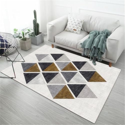 RUGMRZ Couch Teppich Moderne Minimalistische rutschfeste Geometrie Draussen Outdoor Grau Wohnzimmerteppich Kurzflor Flur Eingangsbereich 150X200CM RUGMRZ Couch Teppich Moderne Minimalistische rutschfeste Geometrie Draussen Outdoor Grau Wohnzimmerteppich Kurzflor Flur Eingangsbereich 150X200CM von RUGMRZ