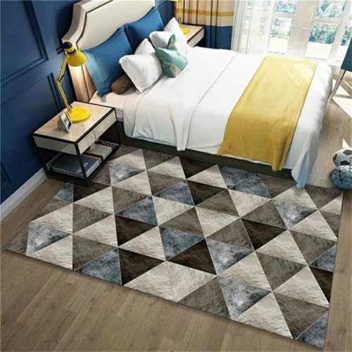 RUGMRZ Couchtisch Deko Teppich 200X300Cm Flur Eingangsbereich 19 Grau Gaming Modern Design Moderne Minimalistische Geometrische Abstrakte Wohnzimmer Schlafzimmer von RUGMRZ